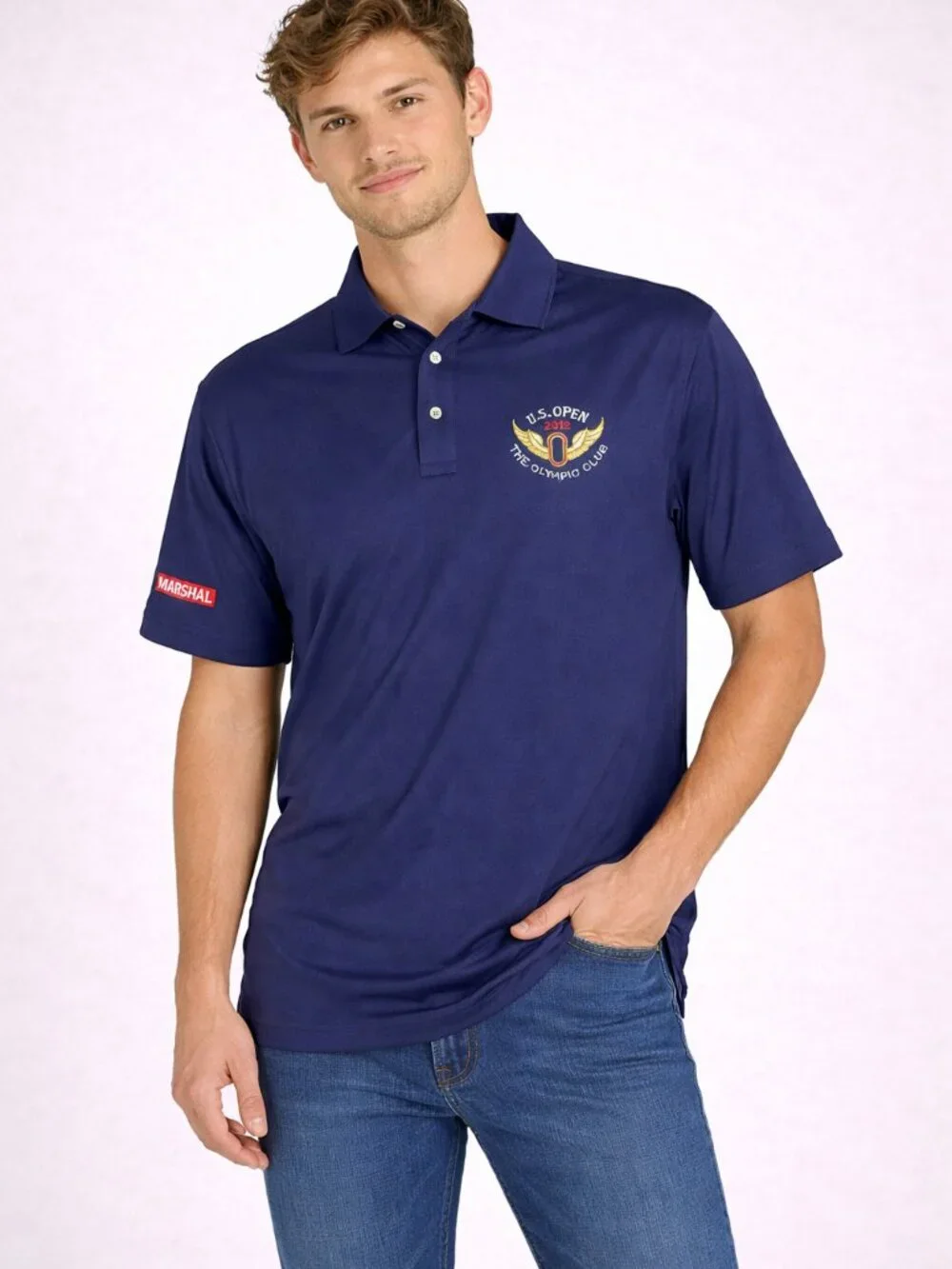 Polo Golf Ralph Lauren Olympic Club Polo Mens‎ L 2012 US Open Rare Pima Cotton